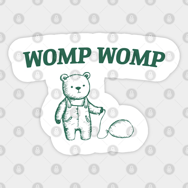 Womp Womp Meme Funny Bear Trash Panda Sticker by TrikoCraft